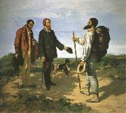 Gustave Courbet The Meeting or Bonjour,Monsieur Courbet oil on canvas